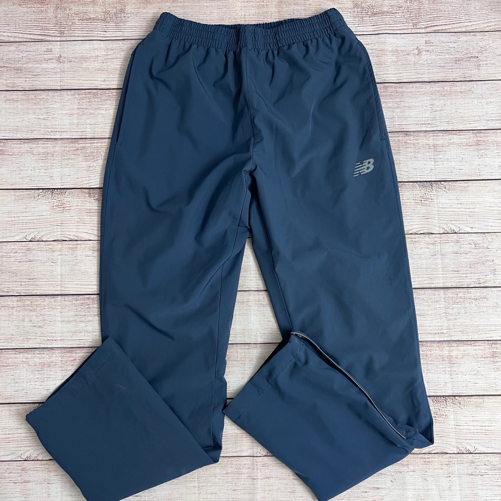 New Balance Track Pants Womens Size Small Blue Athletic Ankle Zip Running Y2k‎